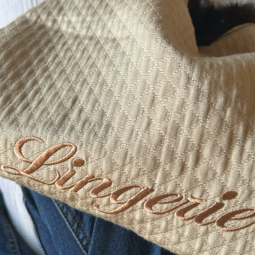 Drawstring lingerie bag.
